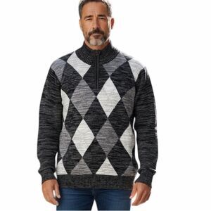 Carbon Men’s Half Zip Sweater Size M